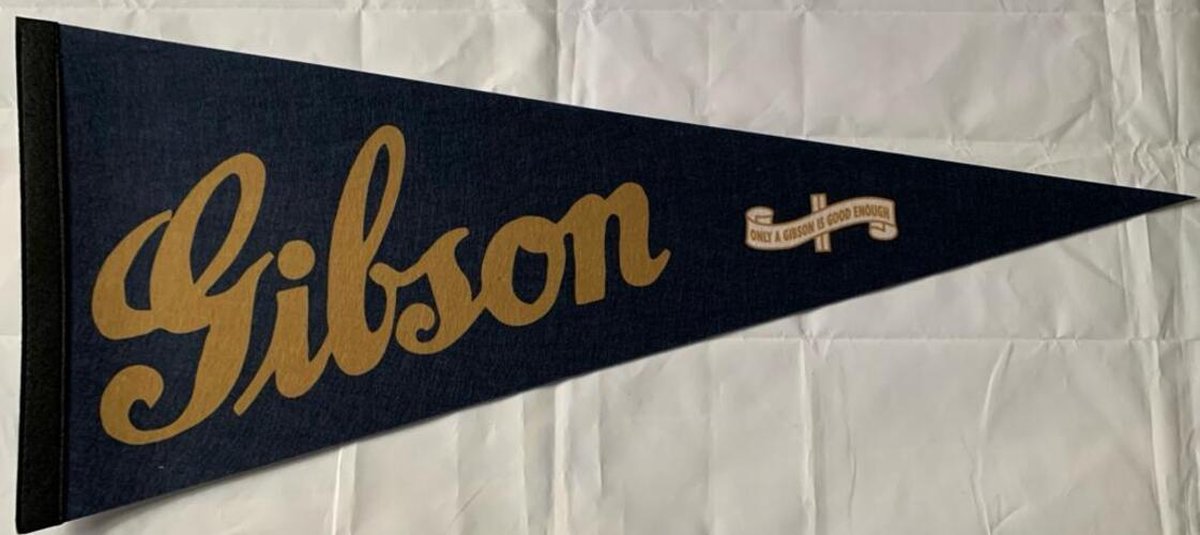 Gibons - gitaar - gitaar logo - Muziek - Vaantje - Amerikaans - Sportvaantje -   - Vlag - Pennant -  31*72 cm