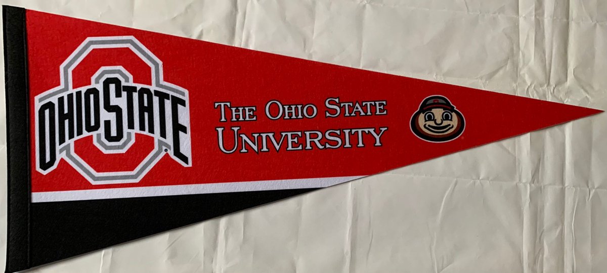 Ohio State University - Ohio State Buckeyes - NCAA - Vaantje - American Football - Sportvaantje -   - Vlag - Pennant - Universiteit - Ivy League amerika - 31 x 72 cm