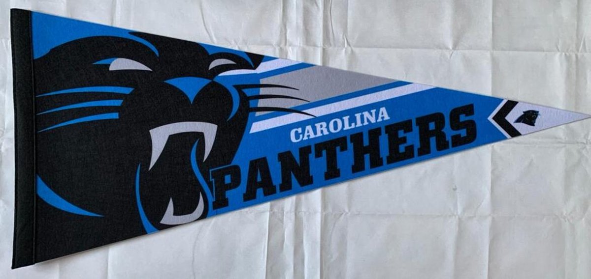   - Carolina Panthers - Cam Newton - NFL - Vaantje - American Football - Sportvaantje - Pennant -   - Vlag - 31 x 72 cm