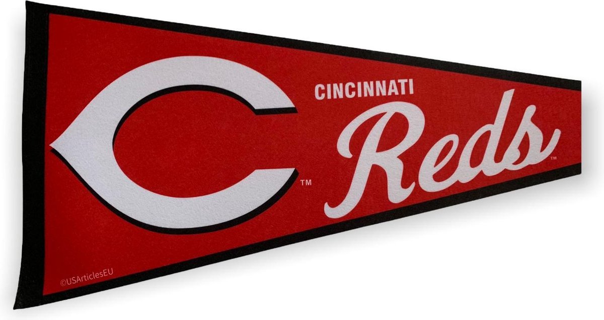   - Cincinnati Reds - MLB - Vaantje - Baseball - Honkbal -  Sportvaantje - Pennant -   - Vlag - Rood/Wit - 31 x 72 cm