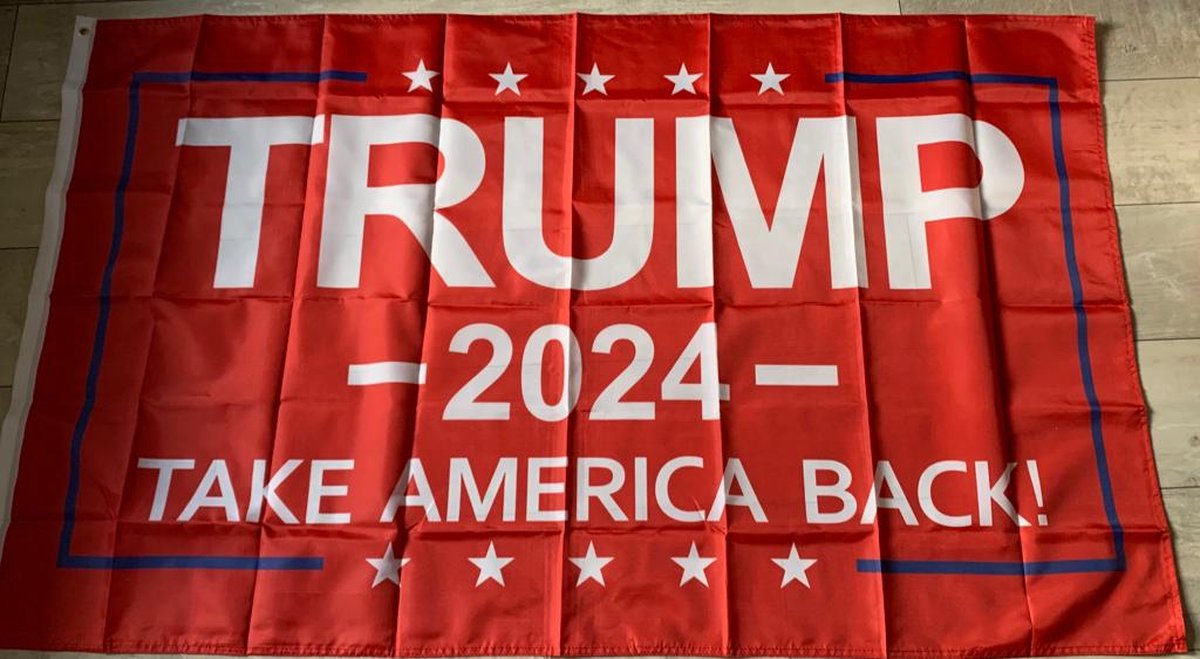 USArticlesEU - Donald Trump Vlag - Trump Vlag - Trump 2024 -  Trump 2020 - Verkiezingen vlag - Amerika vlag - US vlag- USA Vlag - Trump vlag rood - Americana - 150 x 90 cm