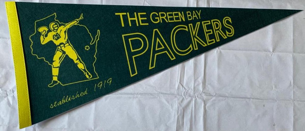   - Green Bay Packers - Vintage logo - NFL - Vaantje - American Football - Sportvaantje - Pennant -   - Vlag - 31 x 72 cm