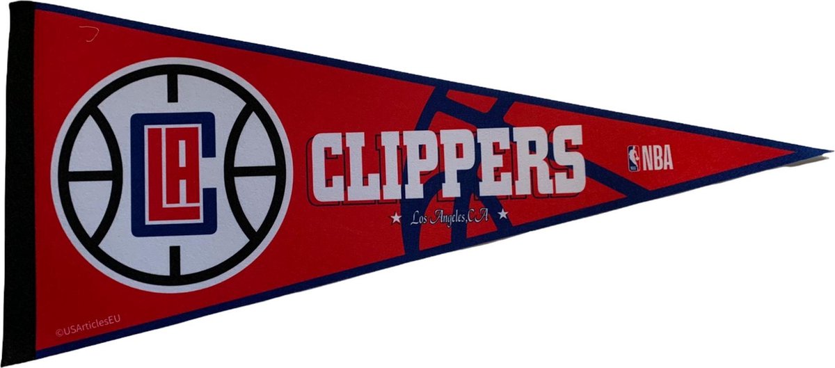  - Los Angeles Clippers - LA - USA - NBA - Vaantje - Basketball - Sportvaantje - Pennant -   - Vlag - Wit/Blauw/Rood - 31 x 72 cm