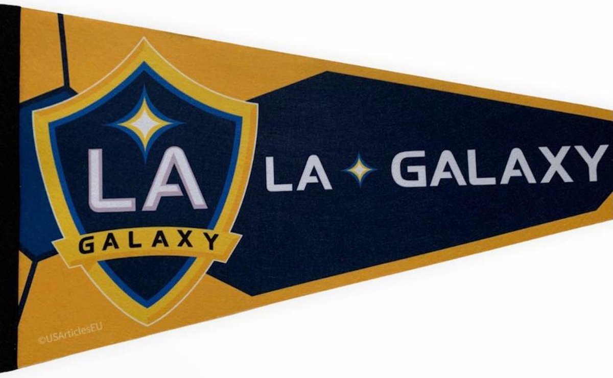   - Los Angeles Galaxy - LA - Californie - MLS - Vaantje - Voetbal - Amerika -  Soccer - Voetbalvaantje -  Sportvaantje - Pennant -   - Vlag - Blauw/Geel/Zwart - 31 x 72 cm
