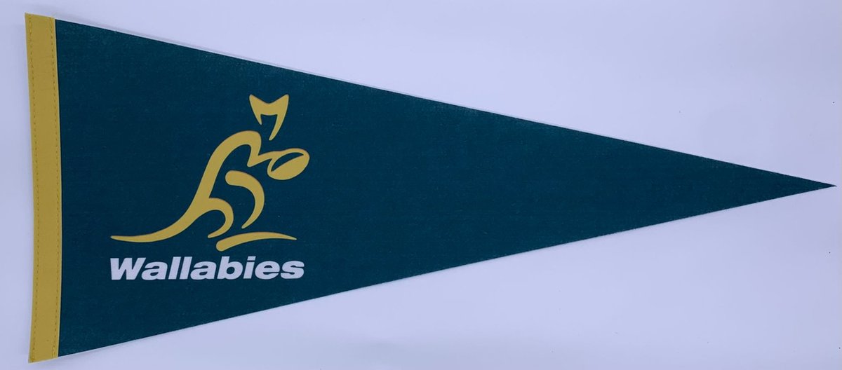   - Rugby - Wallabies - Australie - Australia Rugby - Australie Rugby - vaantje - sportvaantje - wimpel - pennant - muur decor - 72 * 31cm - Australie rugby team