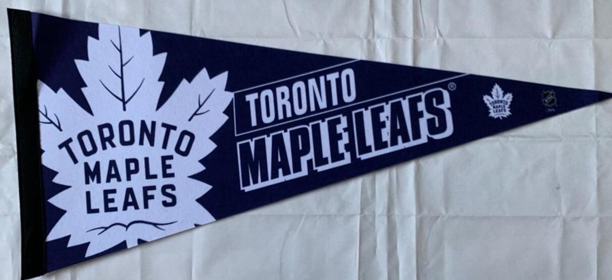   - Toronto Maple Leafs - Canada - NHL - Vaantje - Ijshockey - Hockey - Ice Hockey - Sportvaantje - Pennant -   - Vlag - 31 x 72 cm - white logo design