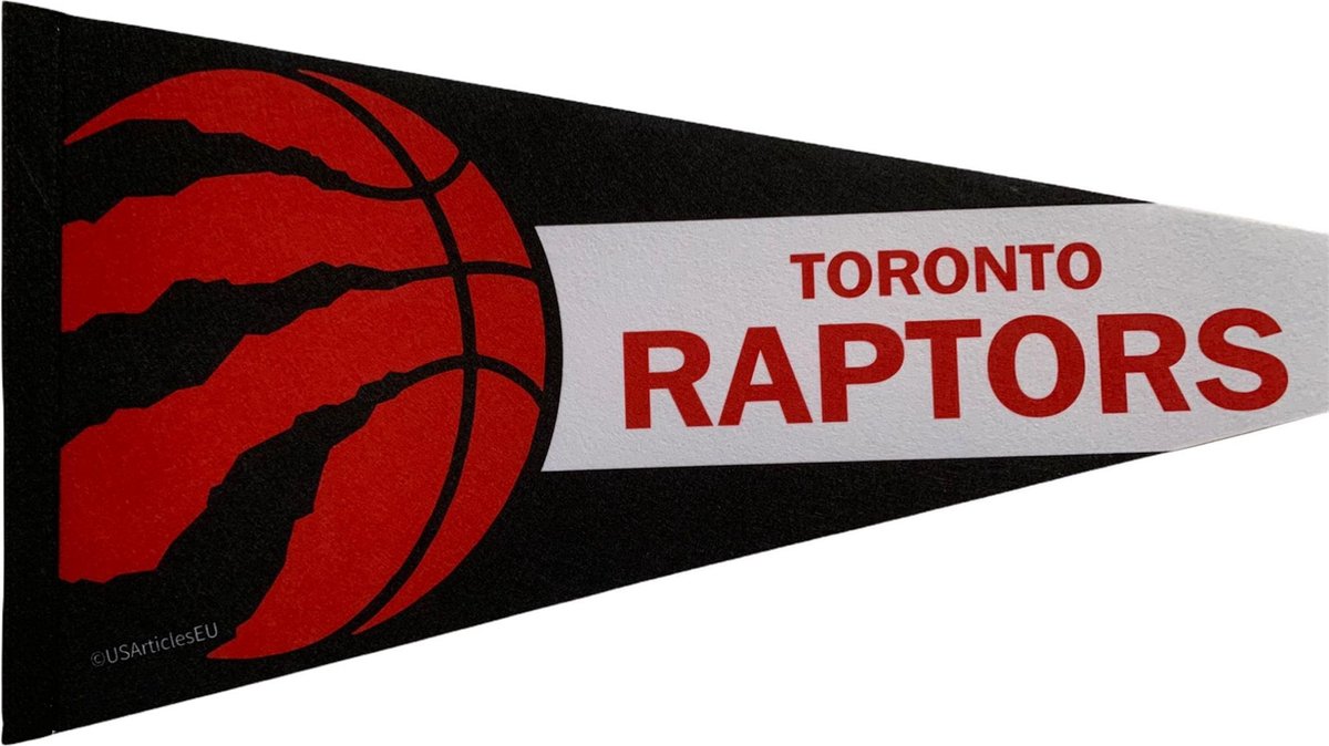   - Toronto Raptors - Canada - NBA - Vaantje - Basketball - Sportvaantje - Pennant -   - Vlag - Zwart/Rood/Wit - 31 x 72 cm