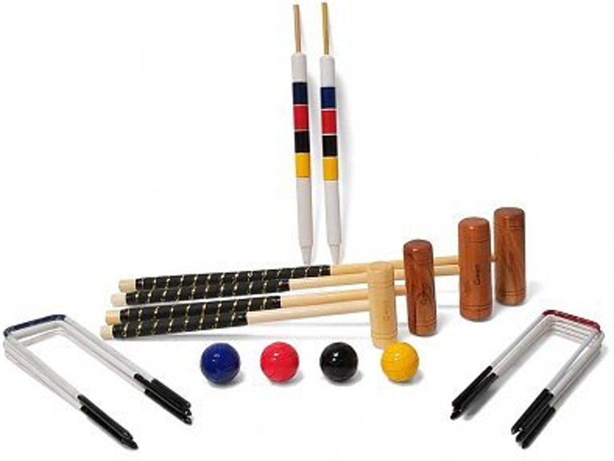Familie Croquet set, 4-persoons-Top-Kwaliteit