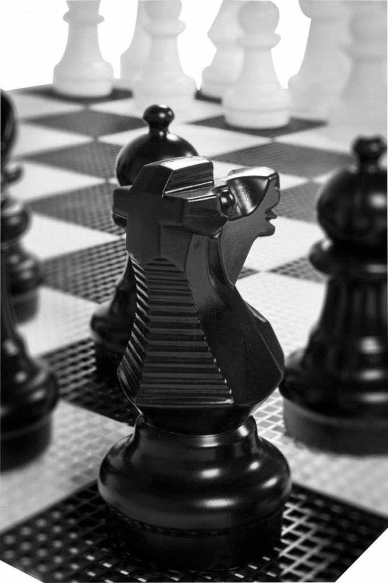 Tuin Schaakspel, tot 30 cm hoog, PVC UV bestendig-Inclusief Kunststof mat