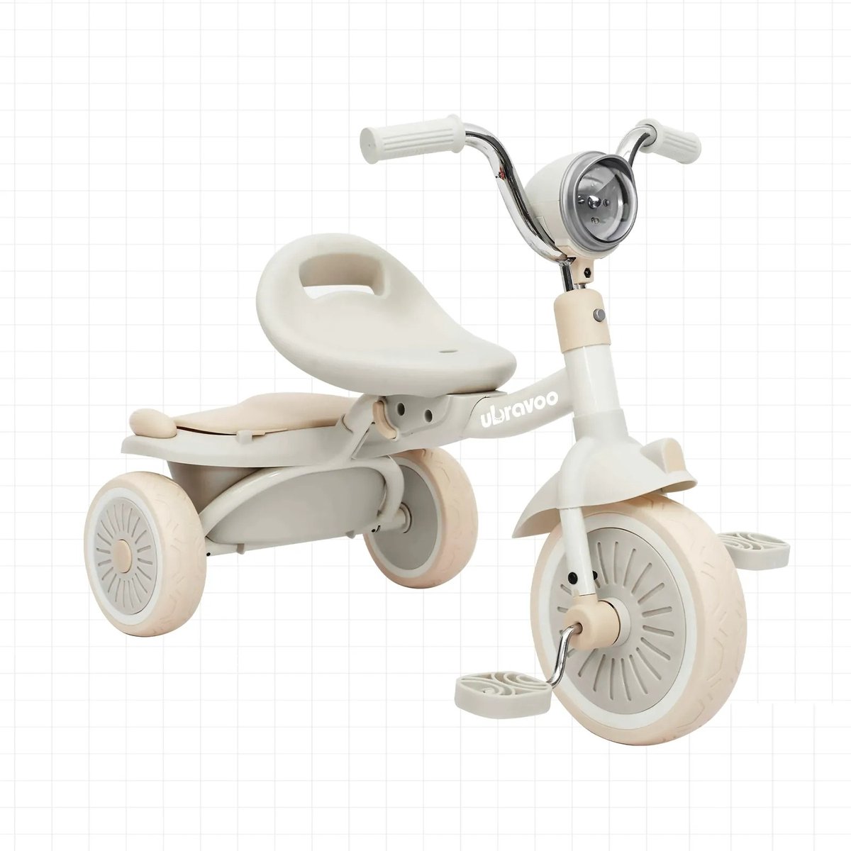Mima™  - Kinderfiets- Fiets-   Peuter- Wit/beige- inklapbaar