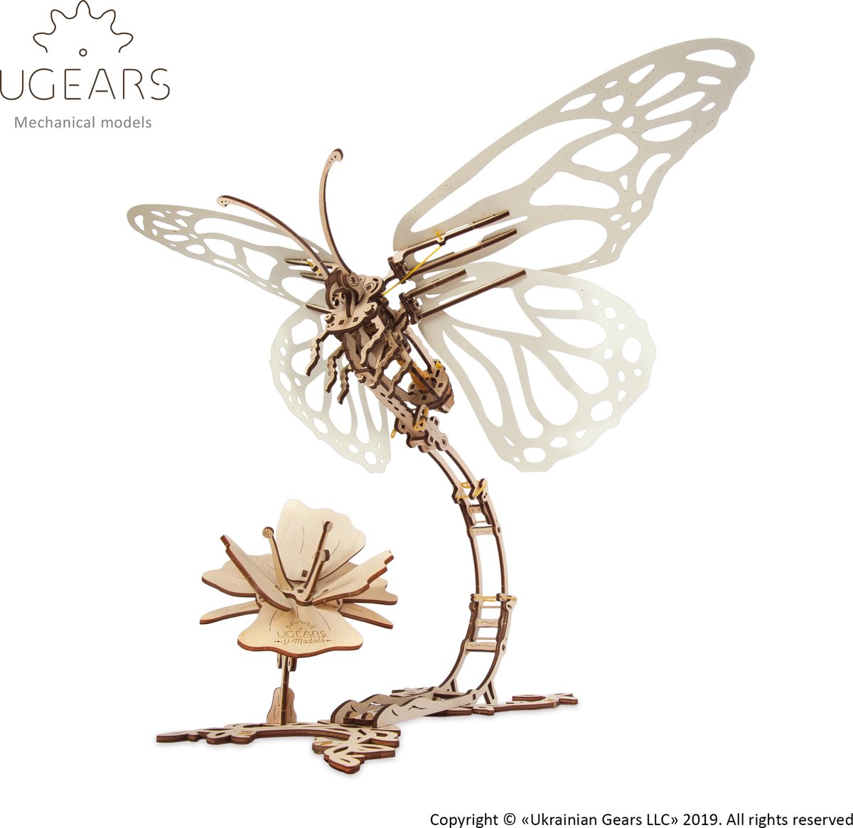 UGears Vlinder Houten 3D-puzzel