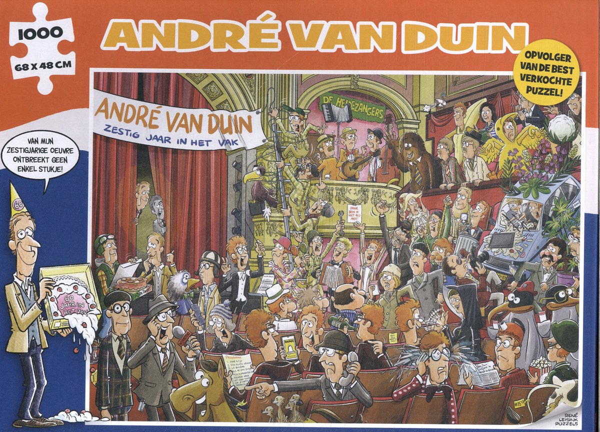 André van Duin - Puzzel - 1000 Stukken - 60 Jaar in het Vak