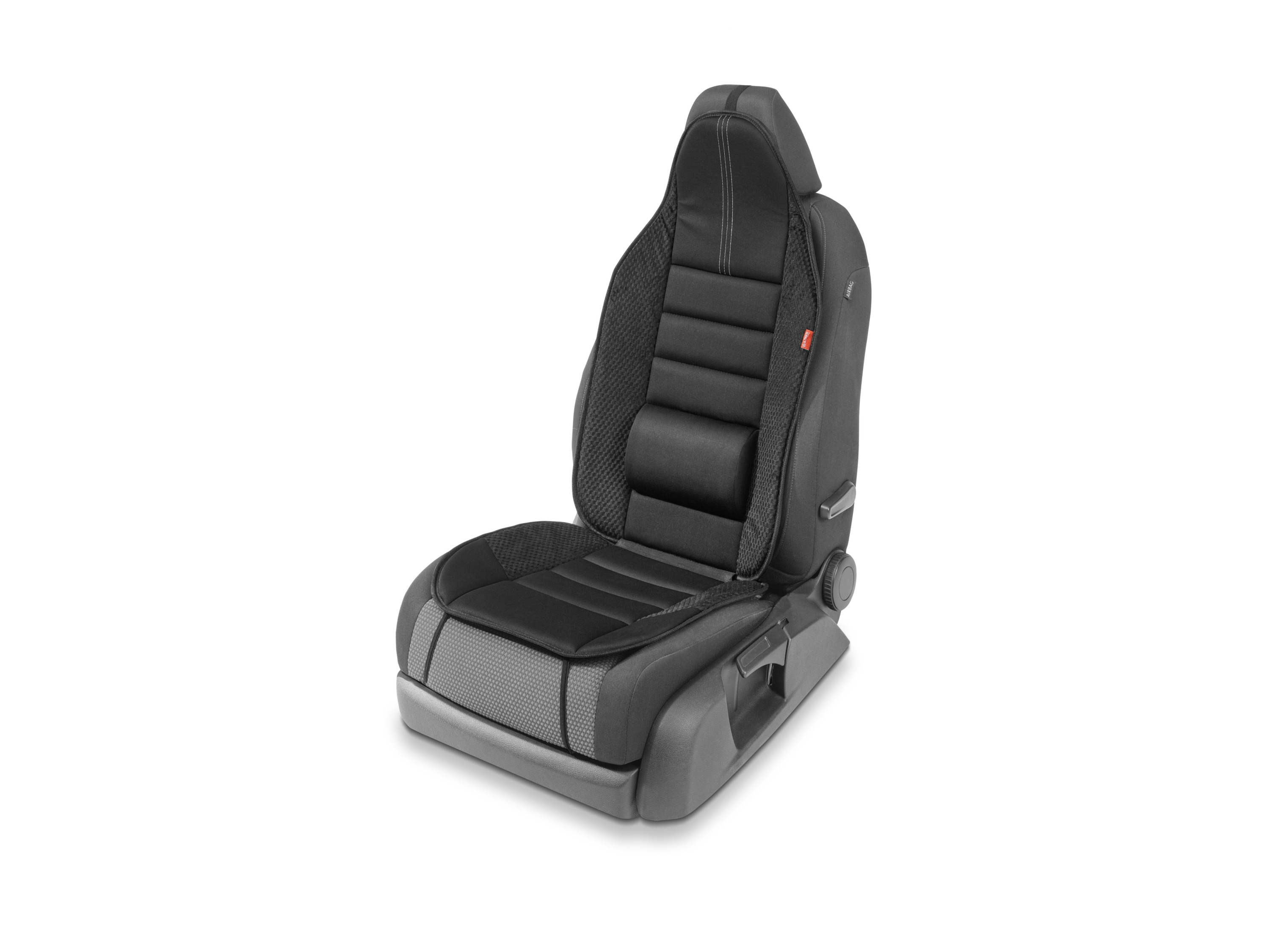 ULTIMATE SPEED Autostoelkussen met lendensteun (Zwart)