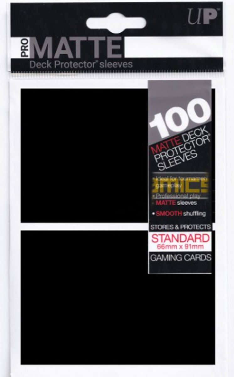 100 Standard Pro-Matte Deck Protector Sleeves (Zwart)