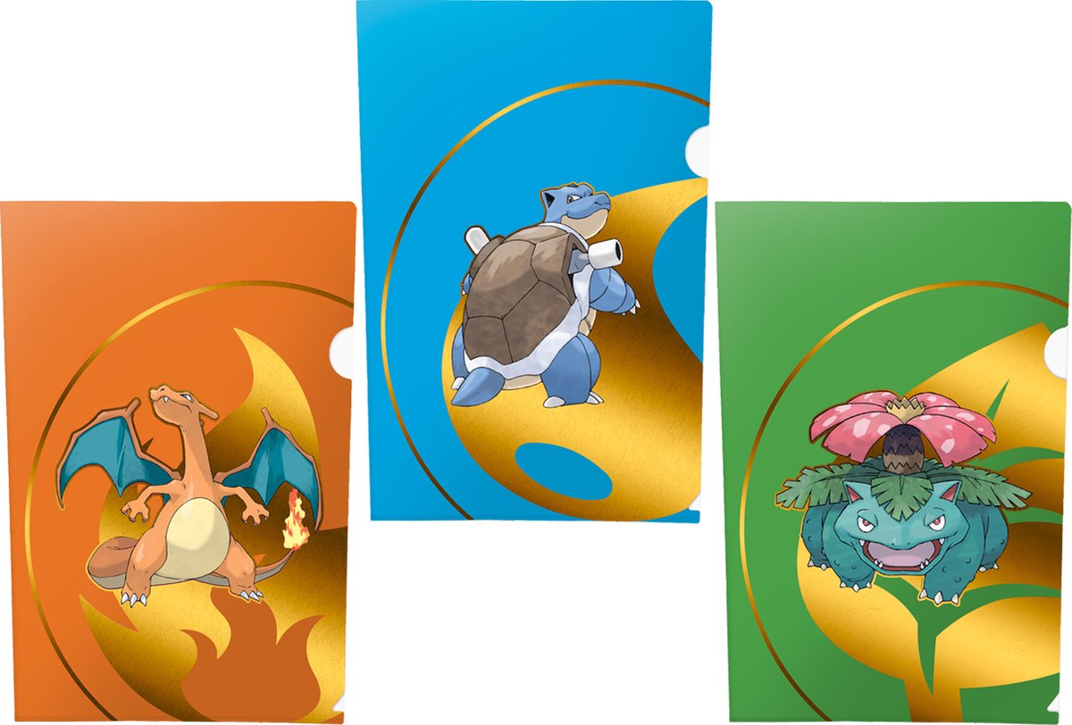 Ultra Pro - Pokémon TCG - Pack 3 Doorzichtig A4 - Charizard / Blastoise / Venusaur - UK