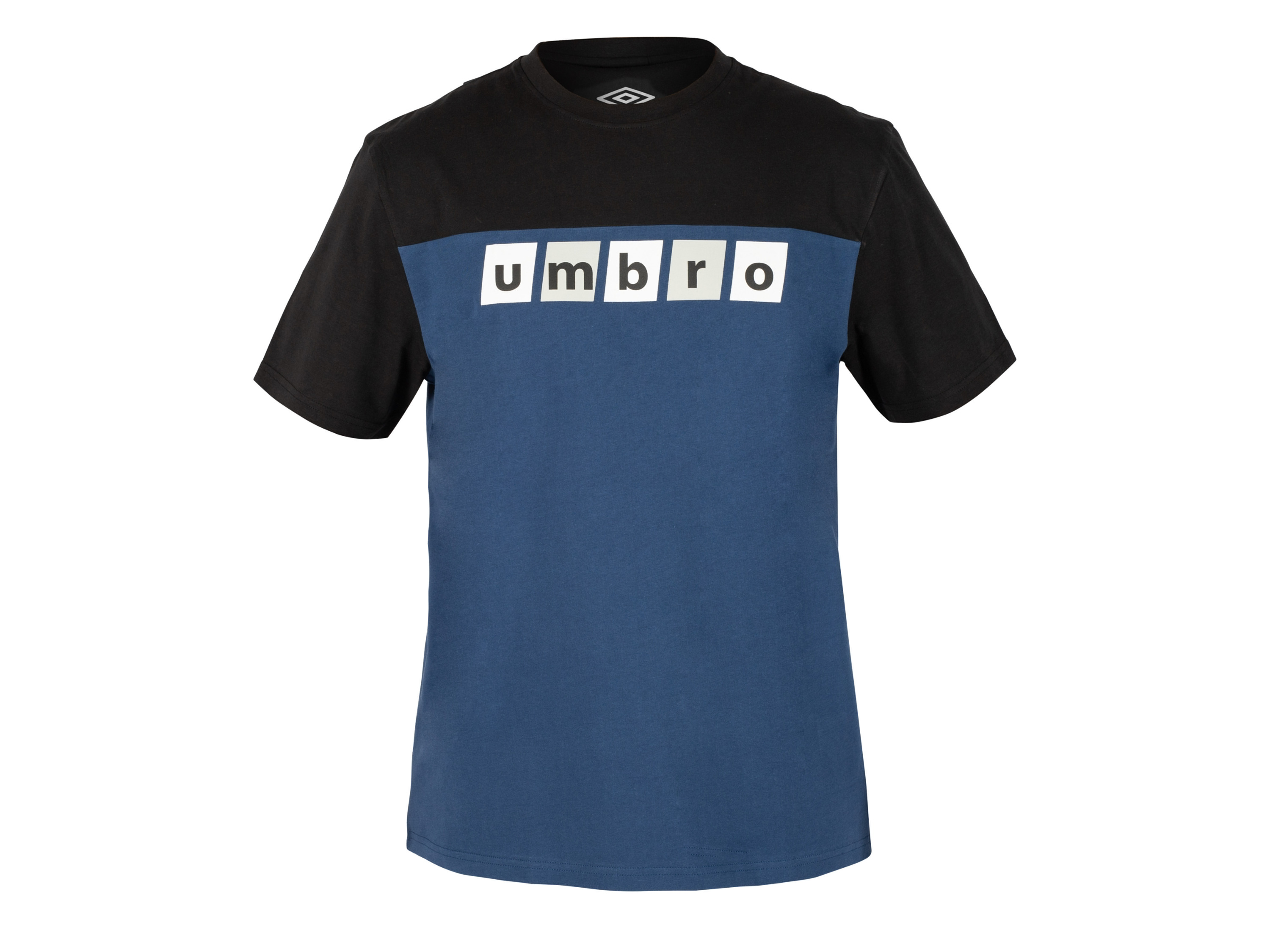 UMBRO Heren T-shirt (Blauw/zwart, XL)