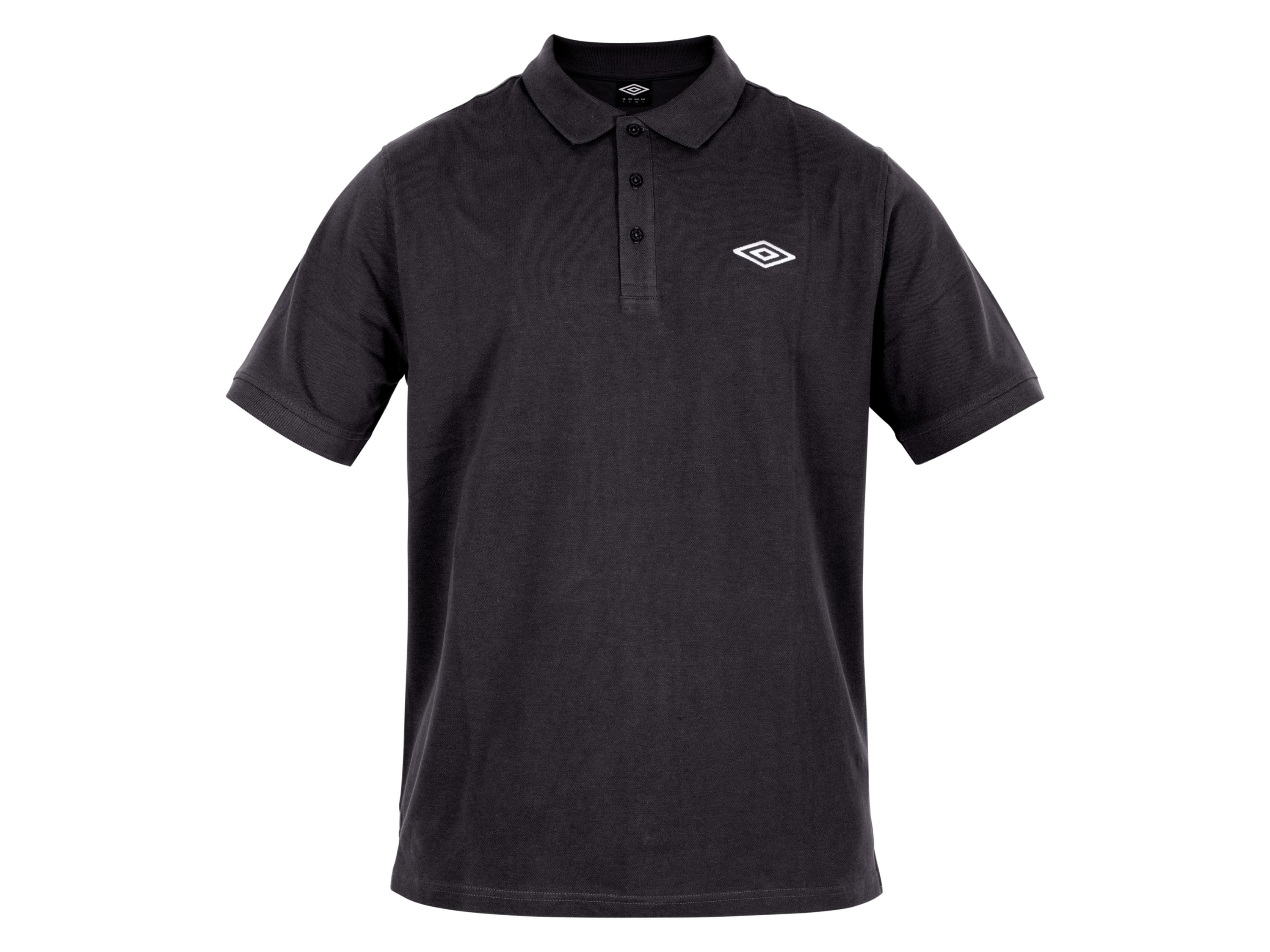 UMBRO Heren polo (M, Zwart)