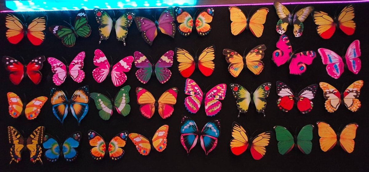 3D Magnetische Vlinders - Muurdecoratie - 32 stuks standaard set