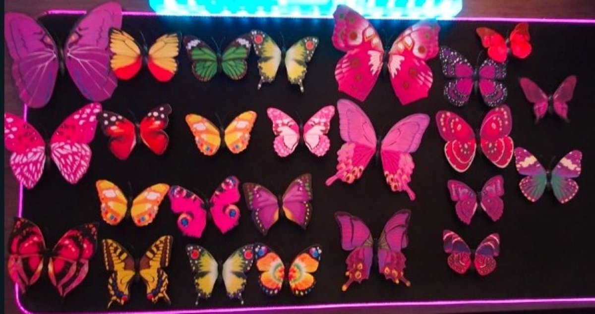 3D Magnetische Vlinders Muurstickers - Muurdecoratie - 25 stuks Delux set