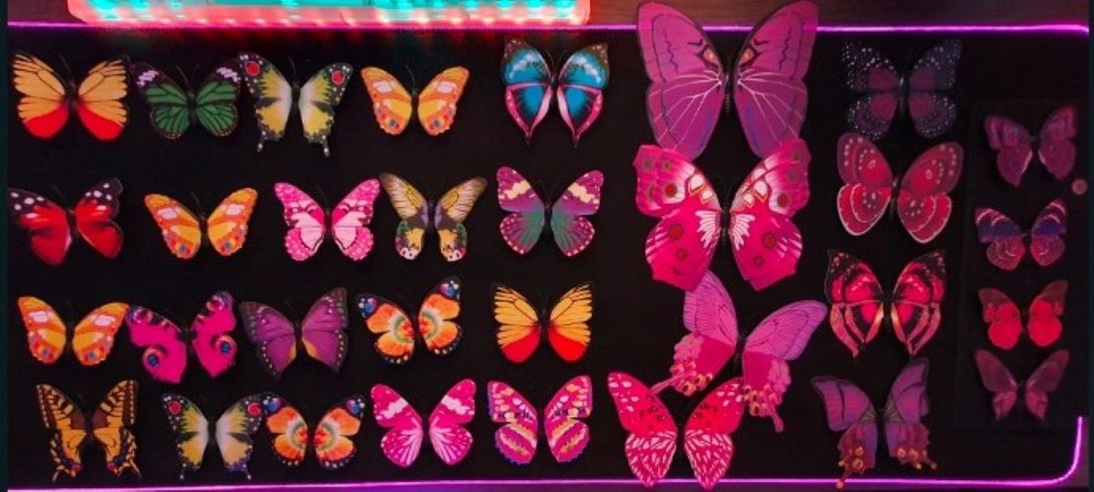 3D Magnetische Vlinders Muurstickers - Muurdecoratie - 32 stuks Delux set