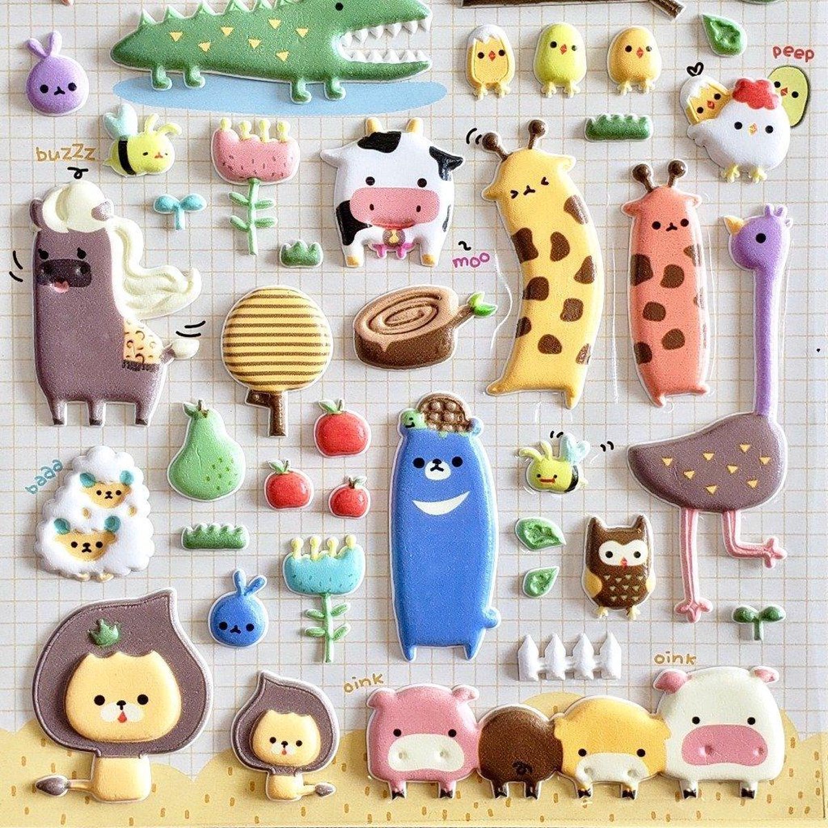 Animal Farm Levensstijl Leuke DIY Scrapbooking Dagboek Briefpapier Stickers