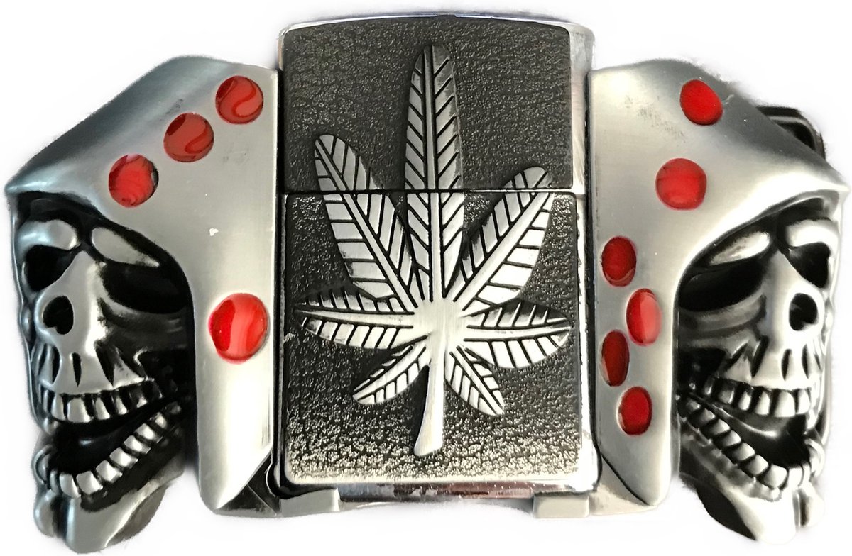 Buckle-Gesp- met benzine aansteker Zippo look niet gevuld