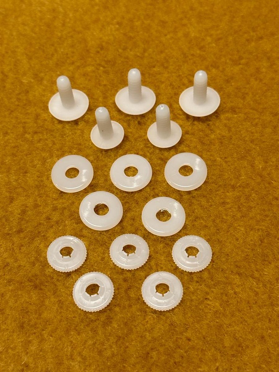 Draaischijven / gewrichtschijven set - 16 - 20 mm - voor beren en poppen