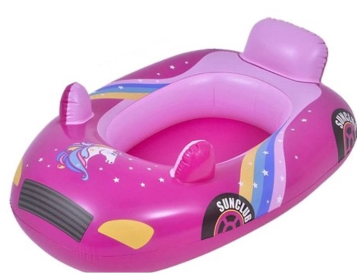 Opblaasbare babybootje - Babybootje - Roze - Zwembad - 98x61 cm