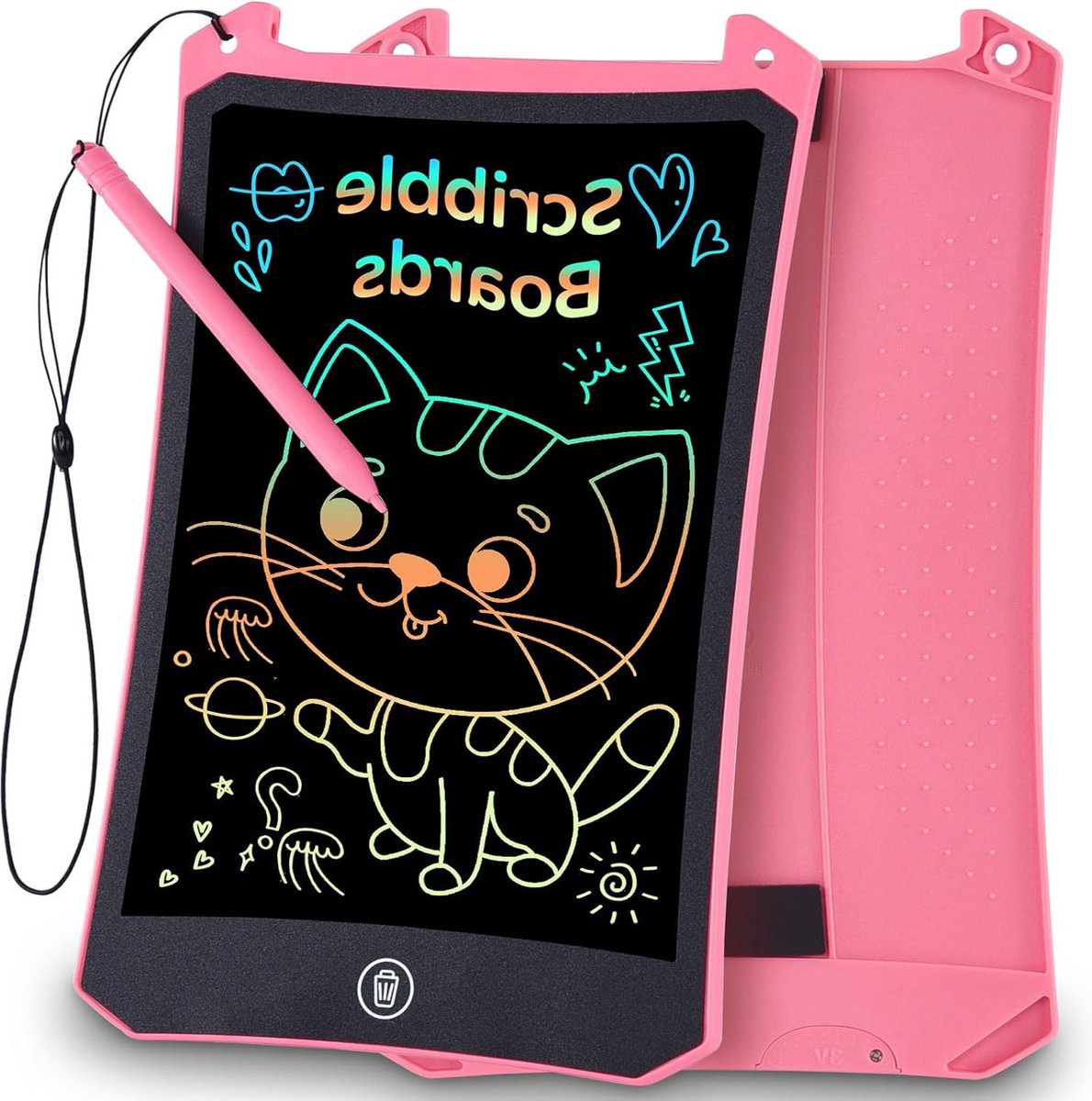oCreon LCD Schrijftablet 20,5 cm - Magisch Leisteen voor Kinderen 2-7 Jaar - Educatief Speelgoed