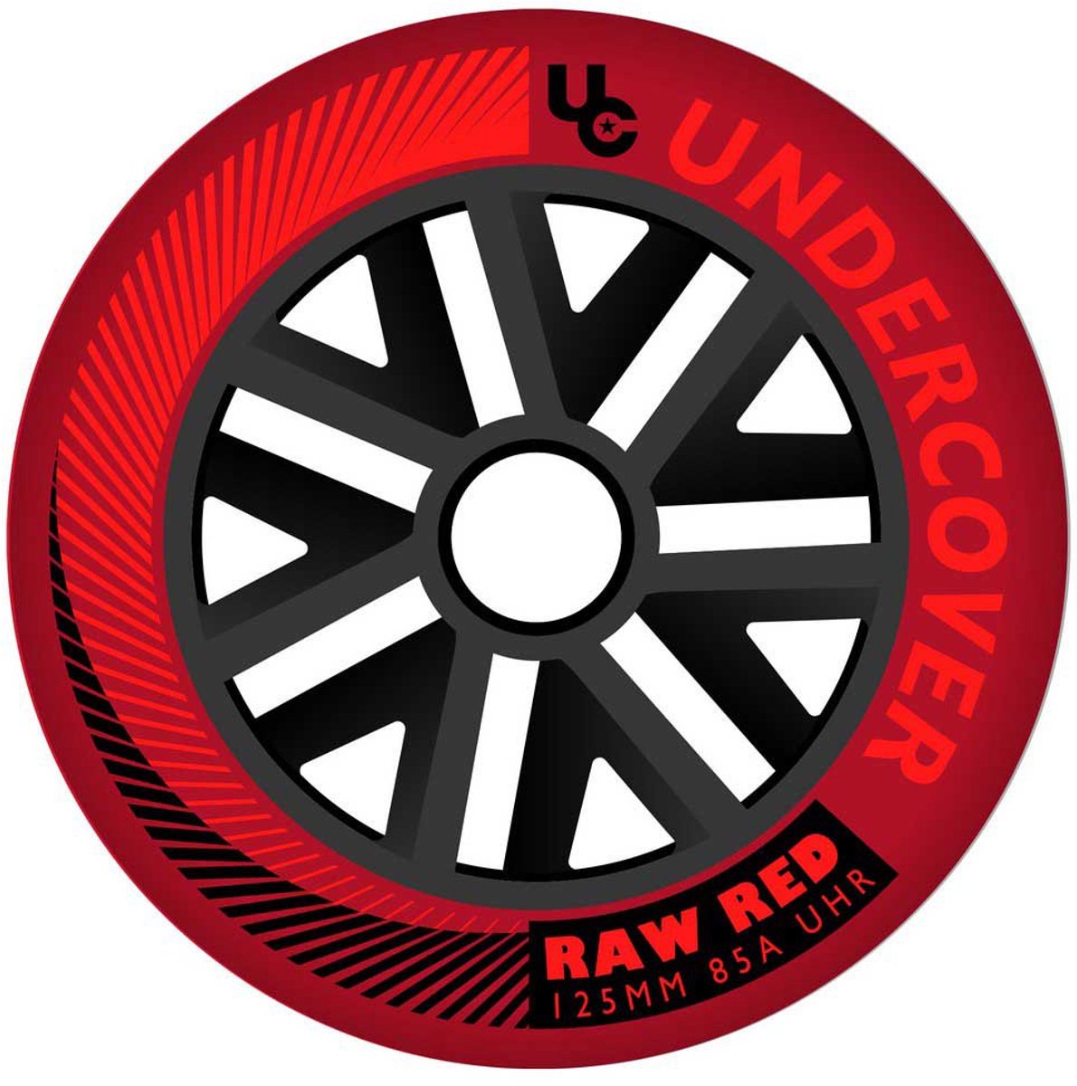 Undercover Wheels Raw 125 Wiel 6 Eenheden Rood 125 mm