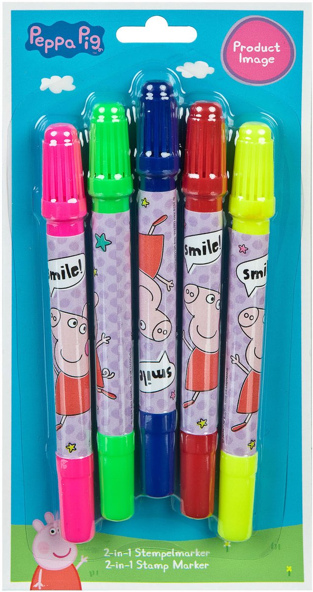 Stempelstift 2in1 Peppa Pig, 4st.