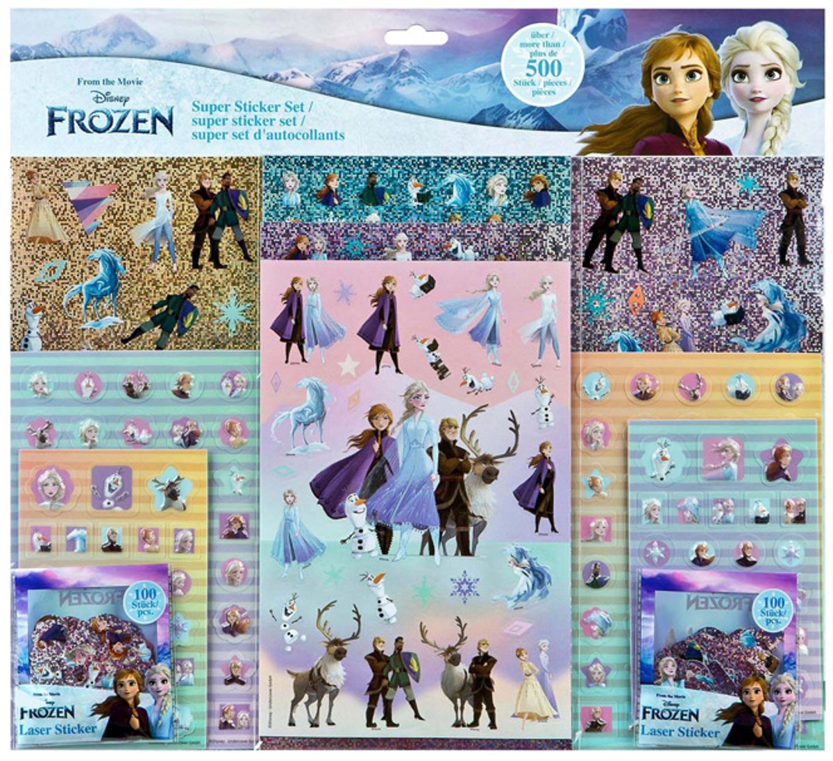 Super Stickerset Disney Frozen, 500dlg.