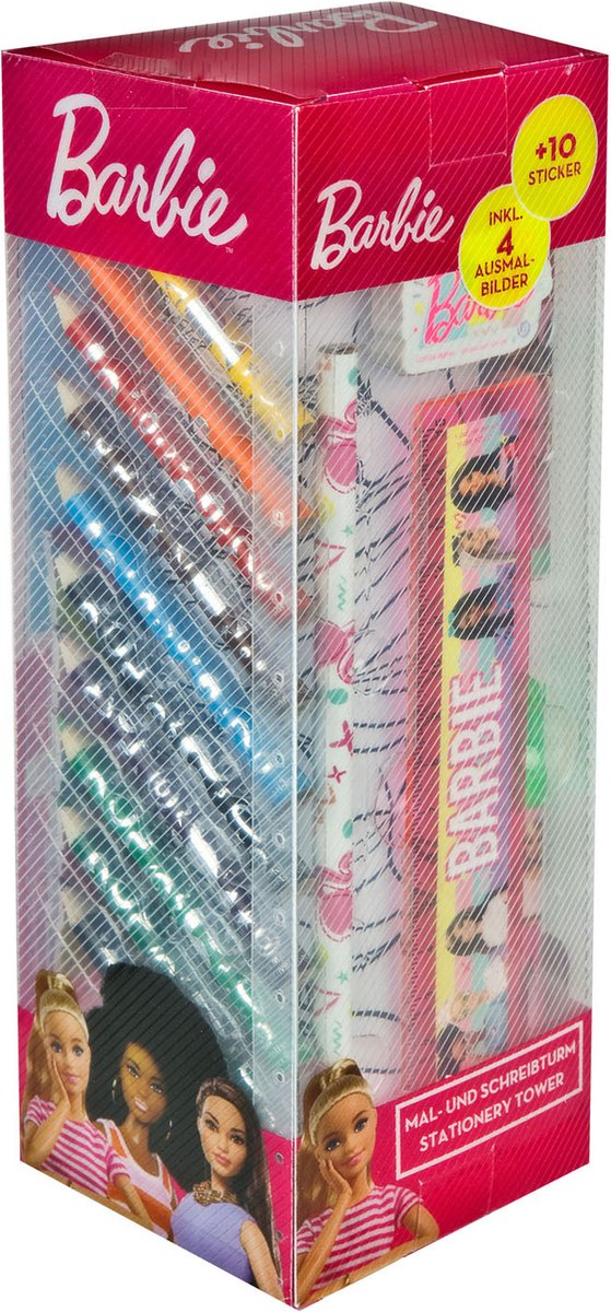 Undercover Barbie stationary toren 35-delig schrijfset voor kinderen.