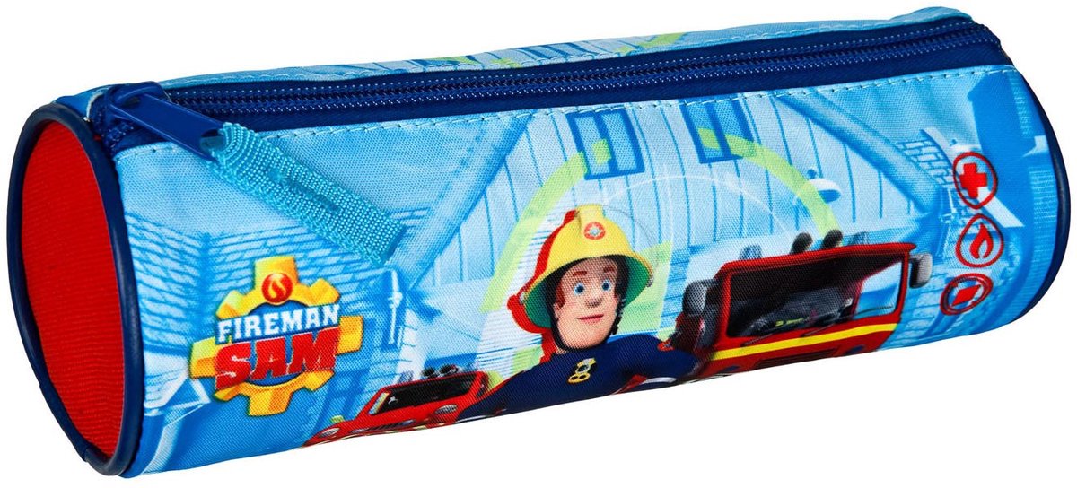 Undercover Brandweerman Sam etui blauw-rood polyester voor kinderen.