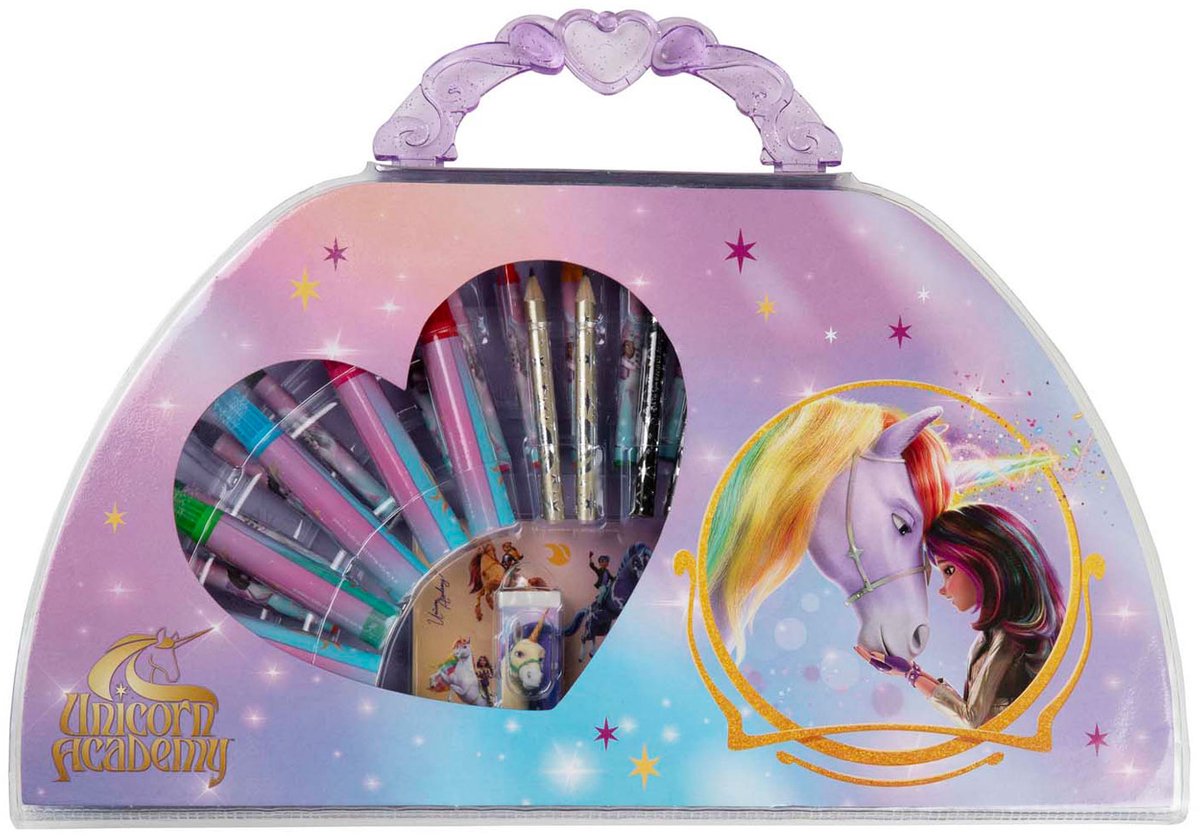 Undercover kleurkoffer Unicorn Academy 51-delig creatief speelgoed.