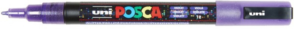 uni-ball Paint Marker op waterbasis Posca PC-3ML Glitter Paars