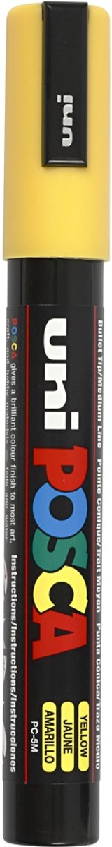 uni-ball Paint Marker op waterbasis Posca PC-5M Geel