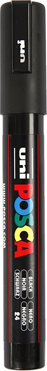 uni-ball Paint Marker op waterbasis Posca PC-5M Zwart