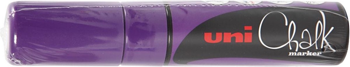 Chalk Marker - Krijtstift - Paars - Krijtbord, Ramen, Glas, Porselein, Plastic, Spiegels, Papier - Lijndikte: 8mm - Uni Chalk - 1 stuk - Incl. Gift