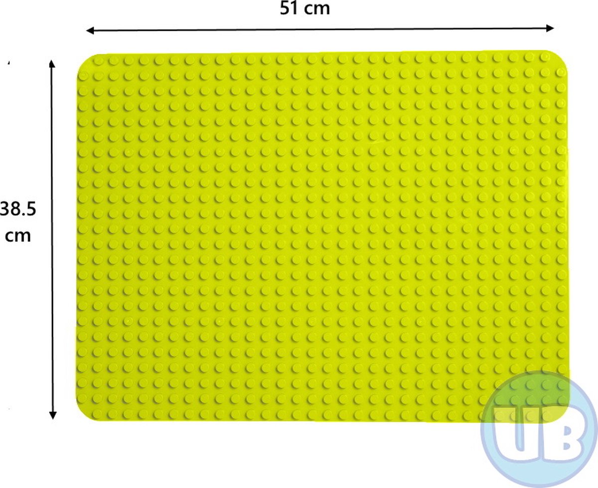 Grote XL bouwplaat groen - 51 x 38,5 cm