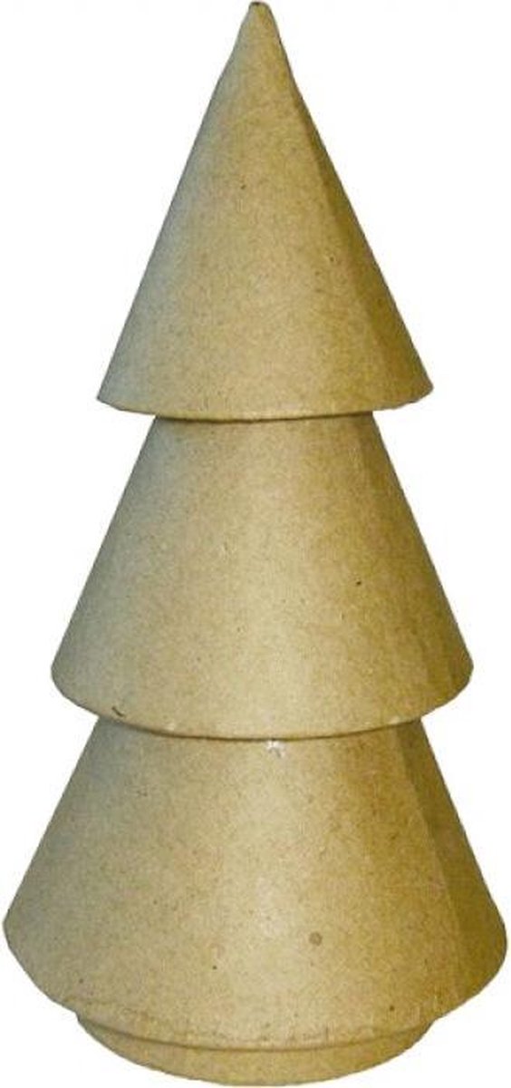 Conische kerstboom - Papier-maché - 17cm