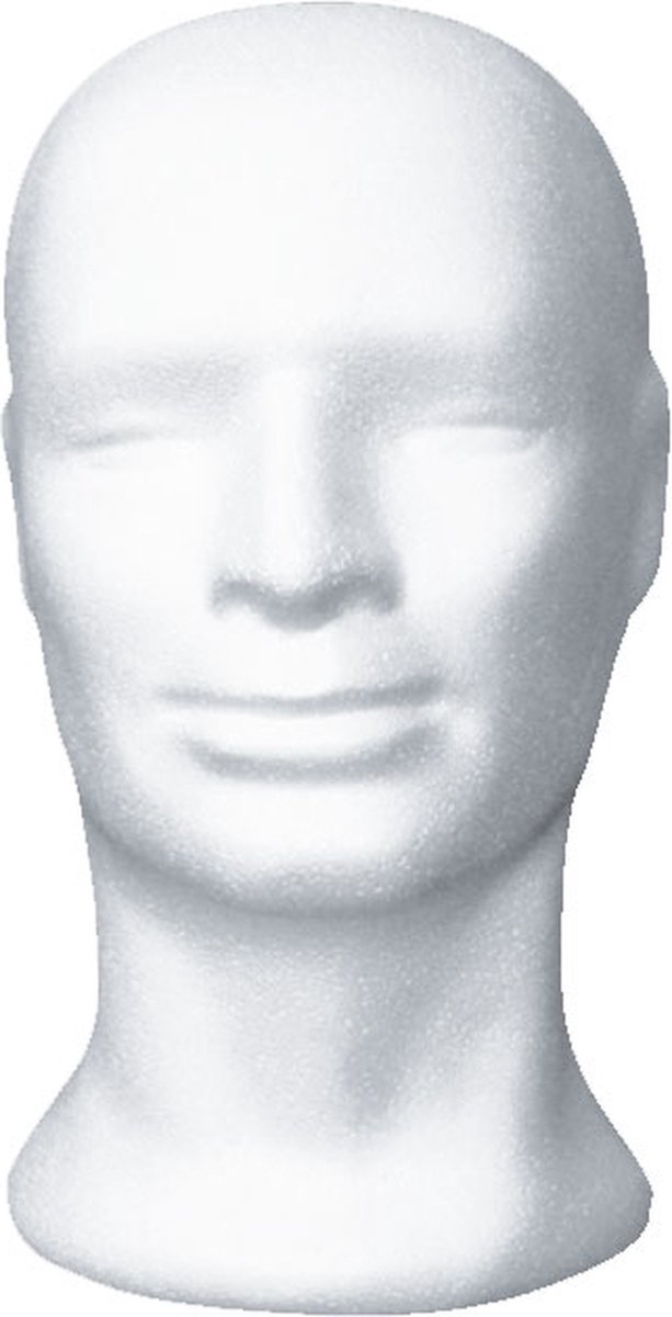 Hoofd in frigolite man