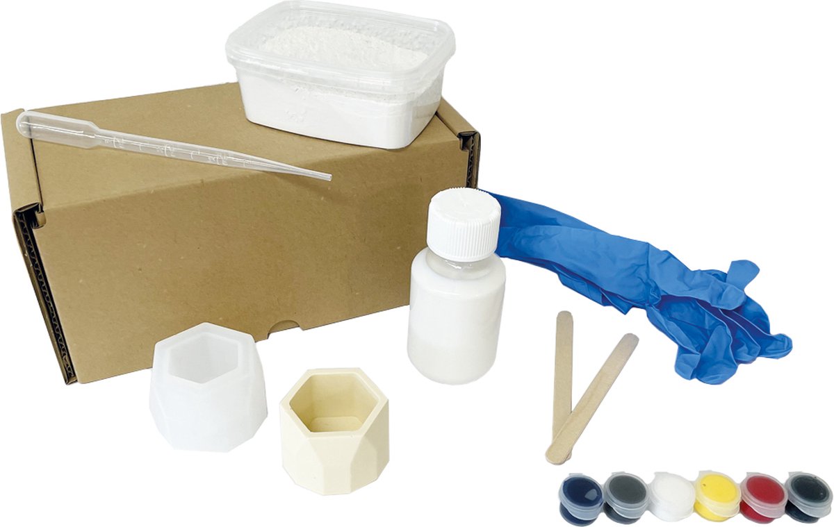 Jesmonite - AC100 - Micro kit - zeshoekig potje