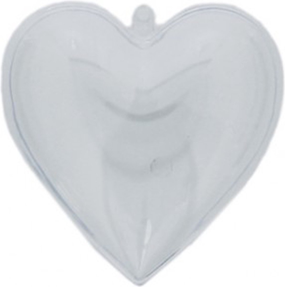 Plastieken hart 8cm (10 st)