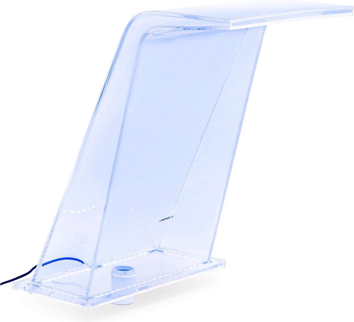 Schuld douche - 45 cm - LED -verlichting - blauw / wit - 395 mm wateruitgang