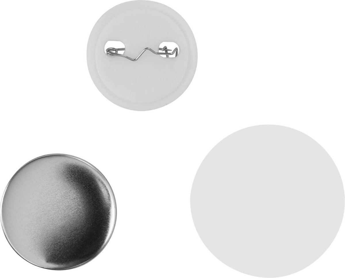Uniprodo Button - Badge - Blanco Ø 37 mm - 1.000 stuks.
