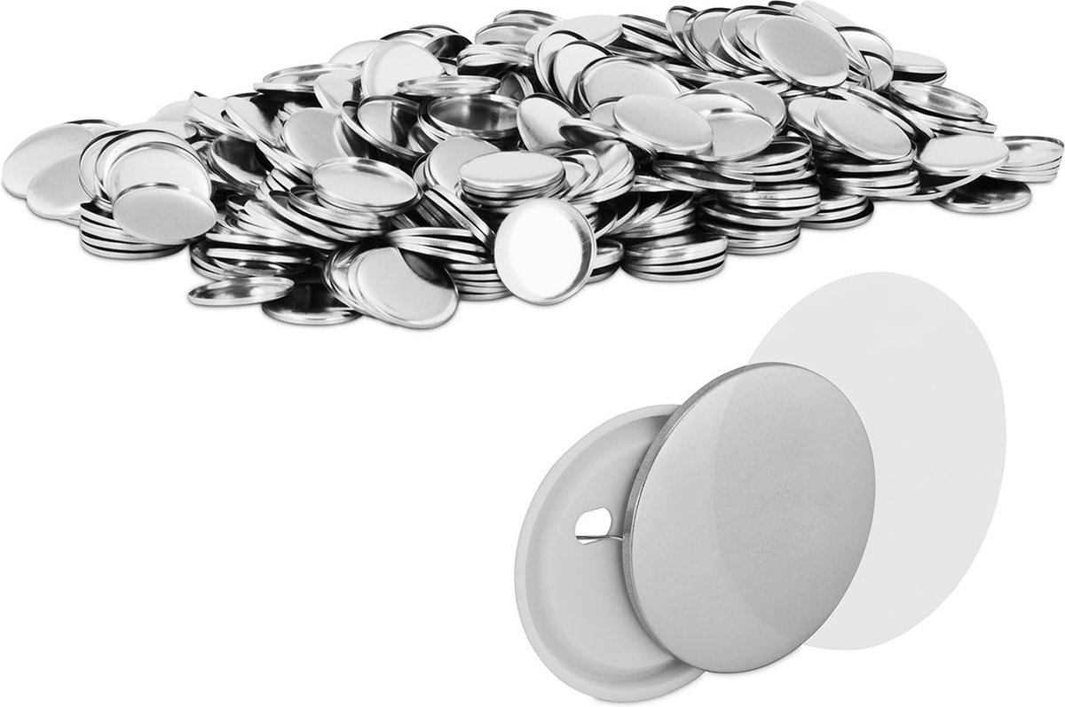 Uniprodo Button - Badge - Blanco Ø 58 mm - 1.000 stuks.