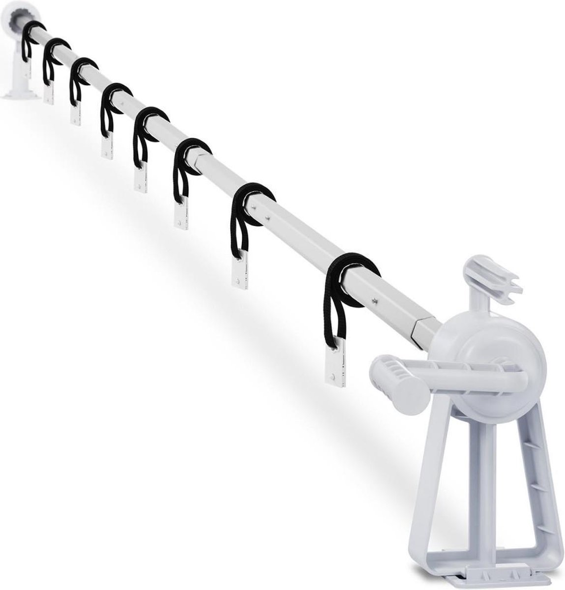 Uniprodo Oprolsysteem zwembad afdekzeil - 1 tot 6 m - incl. 8 spanbanden