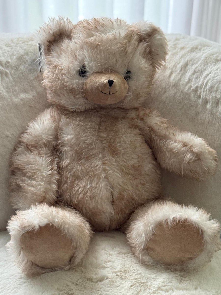 Plush Winnie 120 centimeter brown, Bruin Beige knuffelbeer 120 cm, Beer 120 cm, Grote knuffelbeer, Knuffel beer, Beer, Kinderkamer, Baby kamer, Babyshower