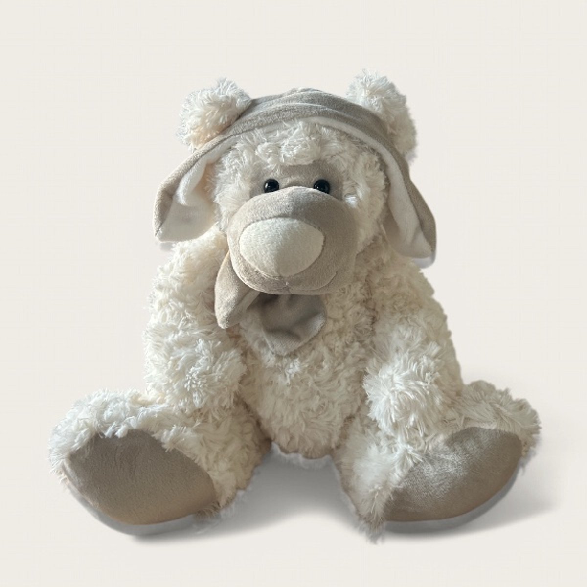 Unique Living knuffel beer wit H30 cm